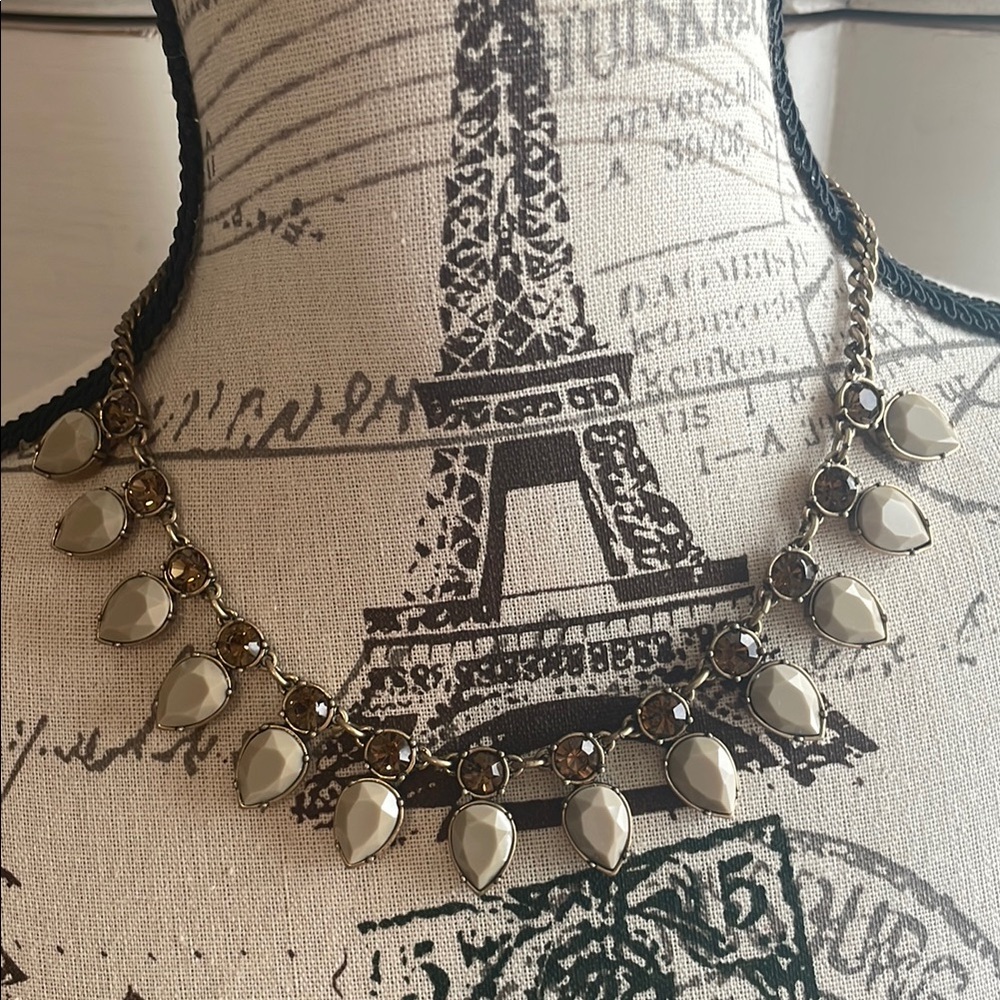 J. Crew Taupe and Brown Statement Necklace - Picture 2 of 8